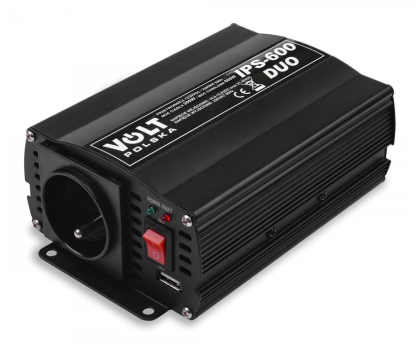 Przetwornica samochodowa VOLT Przetwornica napięcia IPS 600 DUO 12/24V/230V (300/600W)